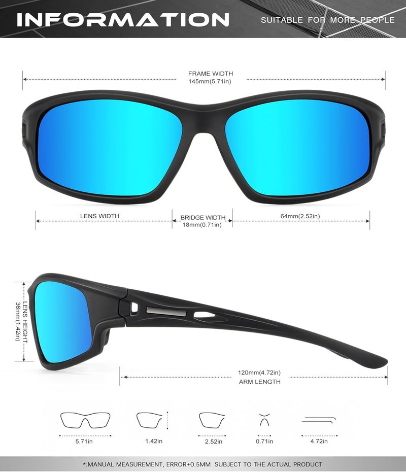 OUKEMAX Polarized Sunglasses Men, Sports Sun Glasses Womens UV400 Protection for Fishing Running Driving - Image 4